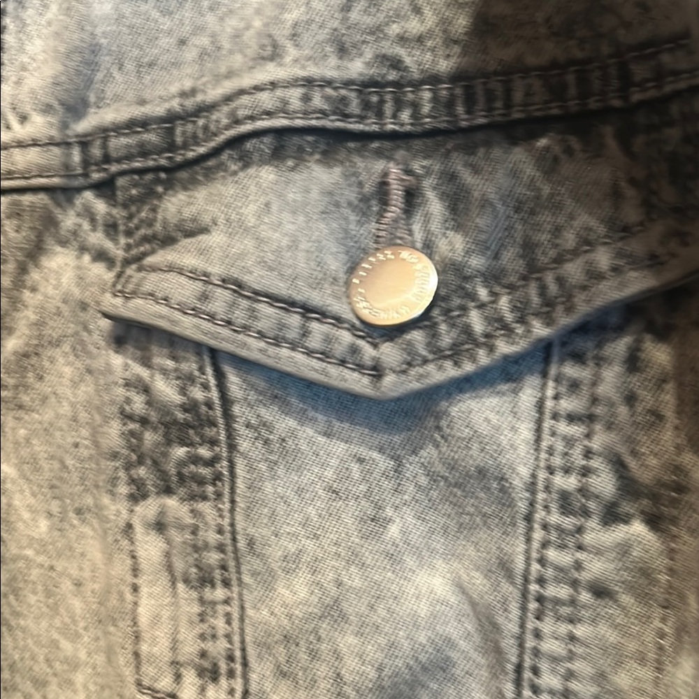 Universal Thread Heather Gray Denim Jacket Large - image 3